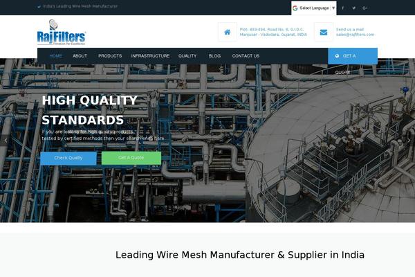 Industrial theme site design template sample