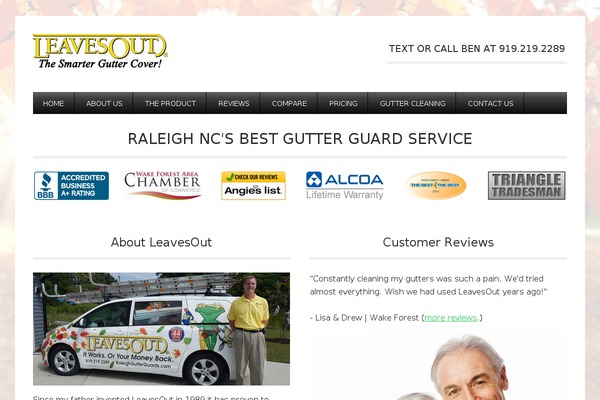 raleighgutterguards.com site used Light Pro