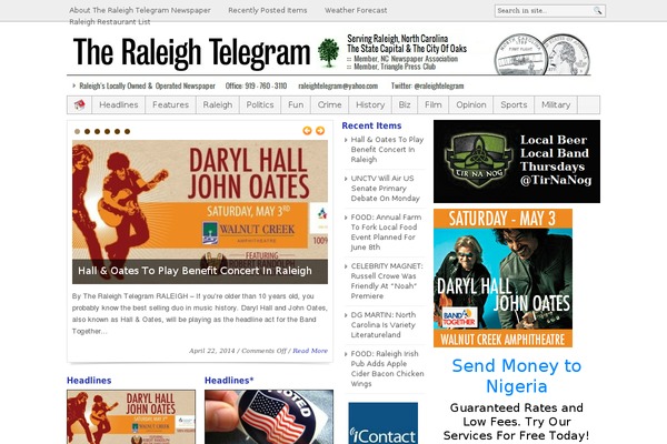 raleightelegram.com site used Trawell