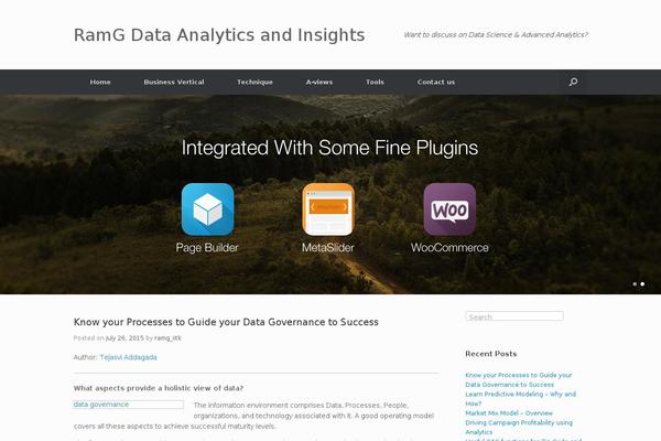 Vantage theme site design template sample