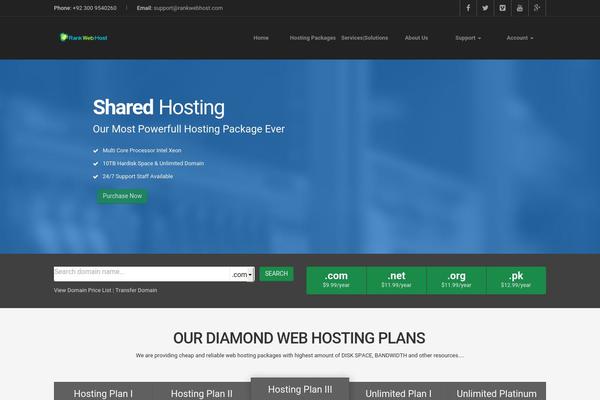 Truehost theme site design template sample