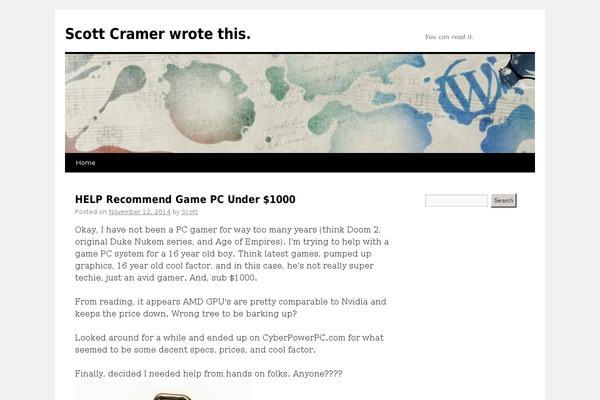 Twenty Ten theme site design template sample