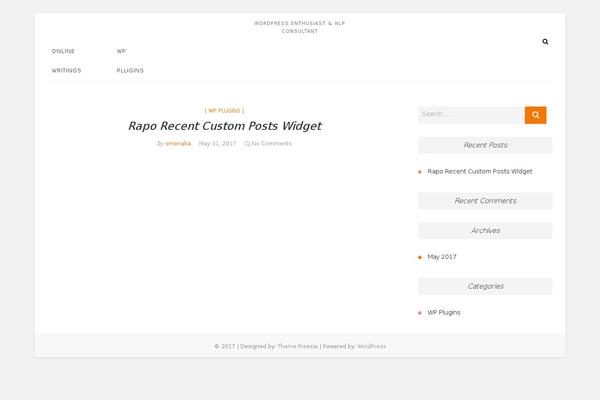 Customizr-child theme site design template sample
