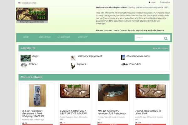 raptorsnest.com site used Template_basic_greentail