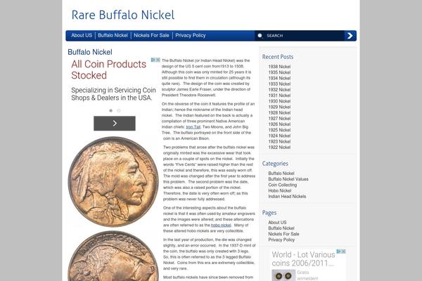 rarebuffalonickel.com site used Niche