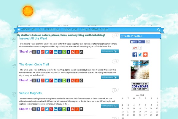 Sunny Blue Sky theme site design template sample