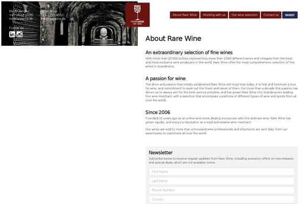 rarewine.dk site used Rarewine-magazine