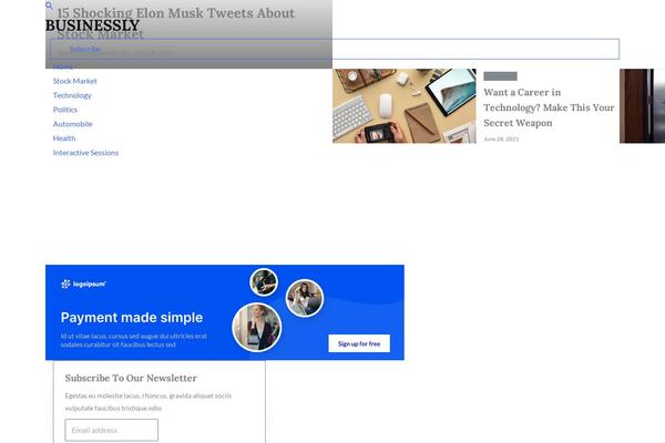 WordPress website example screenshot