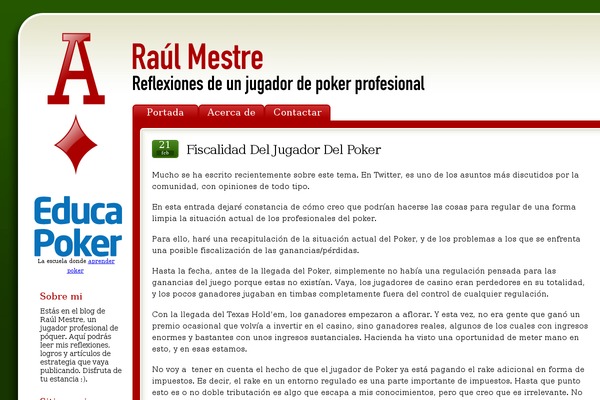 raulmestre.com site used Cardfinal