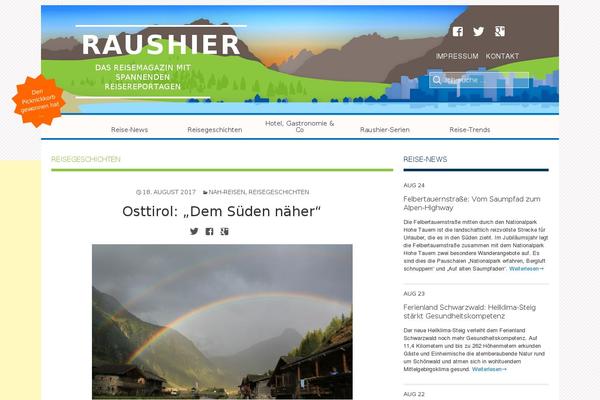 raushier-reisemagazin.de site used Twentythirteen-raushier