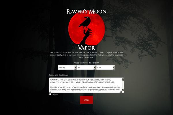 ravensmoonvapor.com site used raven