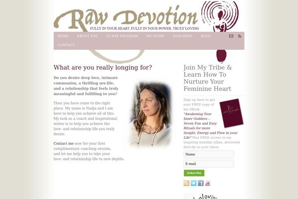 raw-devotion.com site used Canvas