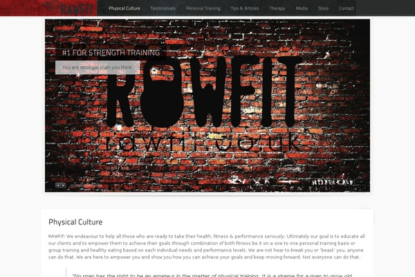 rawfit.co.uk site used Actme