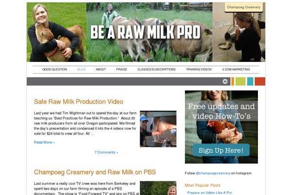 rawmilkpro.com site used Creamery