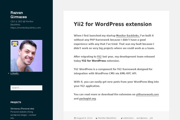 WordPress website example screenshot