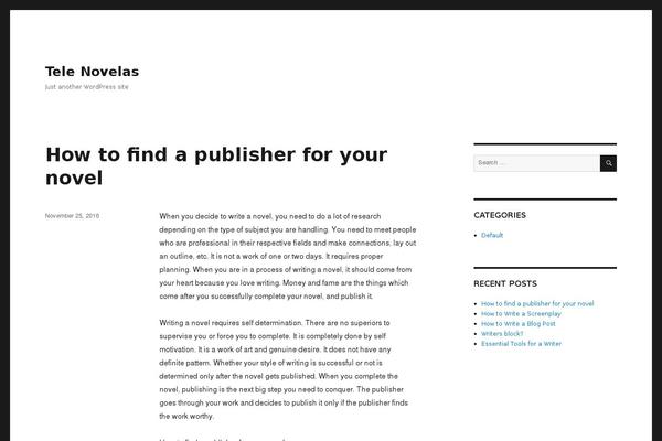 Twenty Sixteen theme site design template sample