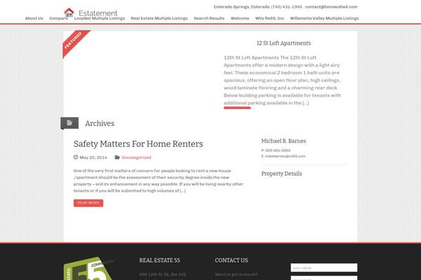 Estatement theme site design template sample