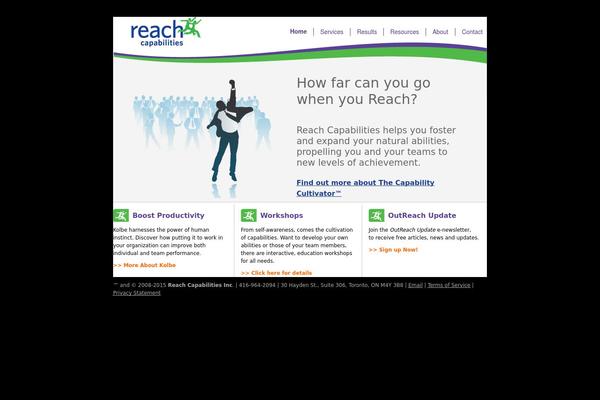Reach theme site design template sample