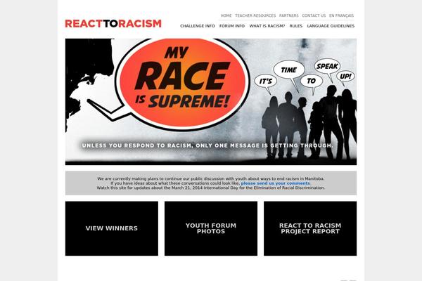 reacttoracism.ca site used Rtr-responsive