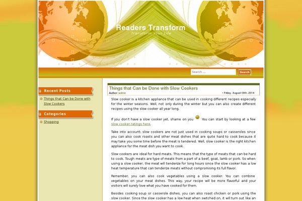 readerstransform.com site used Corporate Globe