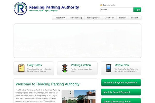 readingparking.com site used Logoindigo