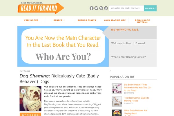 readitforward.com site used Penguinrandomhouse