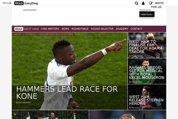 readwestham.com site used Read-sport