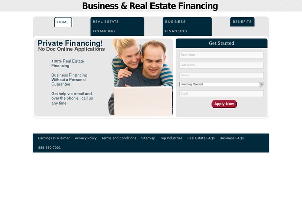 real-estate-financing.net site used Squeeze-boss-wordpress-theme