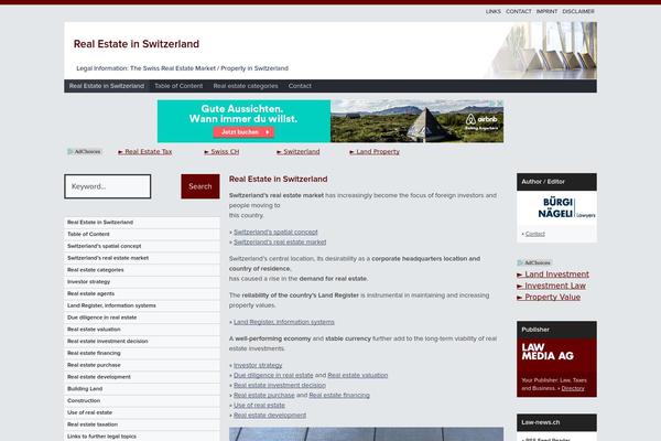 real-estate-in-switzerland.ch site used Xtreme One