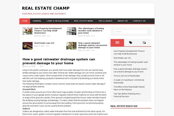 MH Magazine lite theme site design template sample