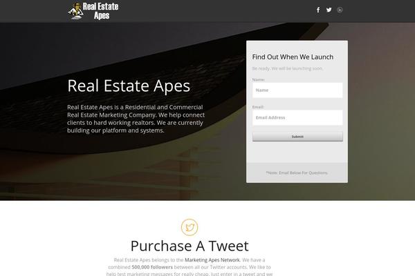 realestateapes.com site used Commingsoon