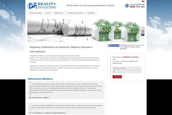 realityinvesting.cz site used R3ality