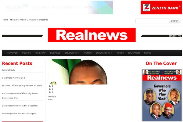 Realnews theme site design template sample