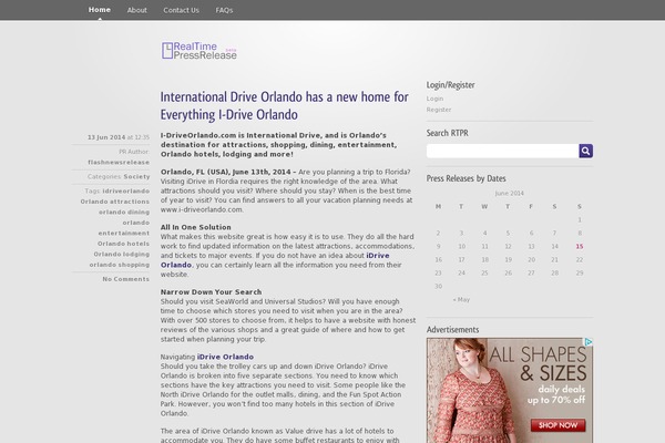 WordPress website example screenshot