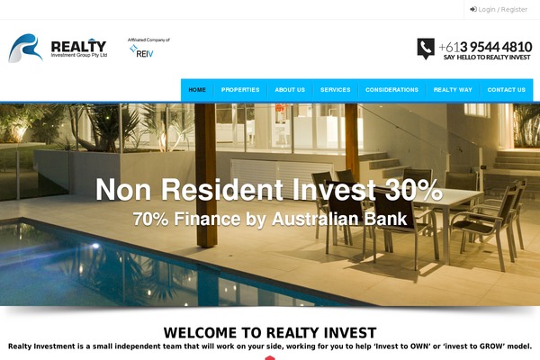realtyinvest.com.au site used Realesta