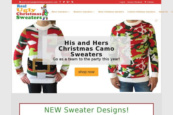 realuglychristmassweaters.com site used Divi-child-theme-2016