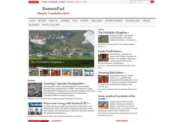 reasonpad.com site used Advance Newspaper