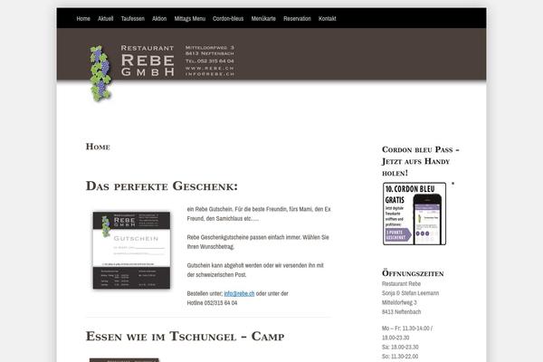 rebe.ch site used Temprebe
