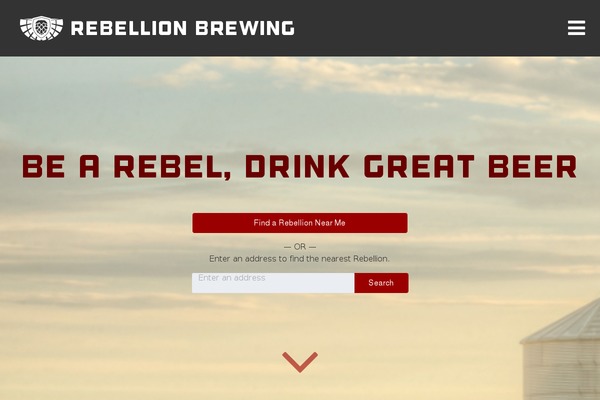 Rebellion theme site design template sample