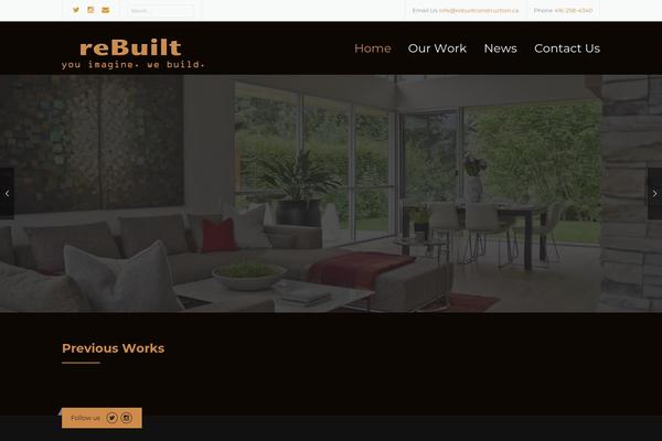 Construction theme site design template sample