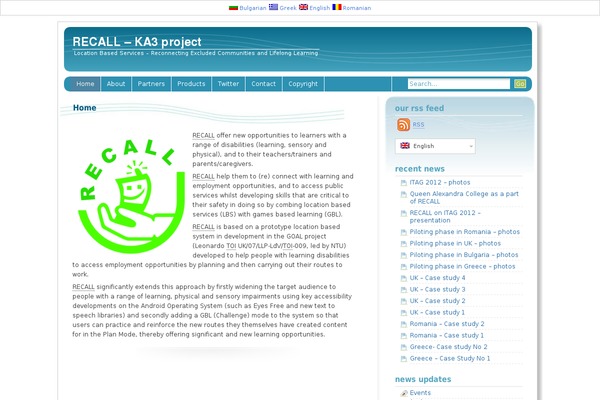recall-project.eu site used SthBlue
