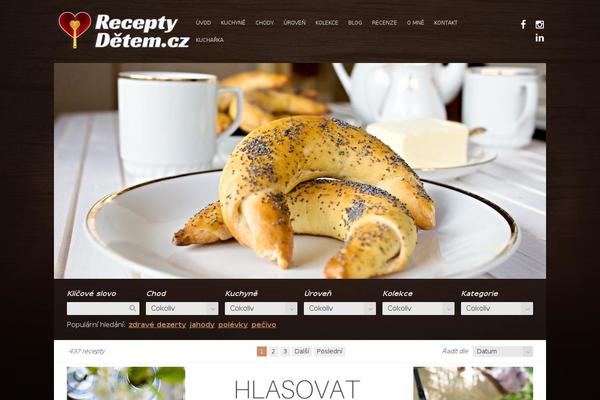 Recipes theme site design template sample