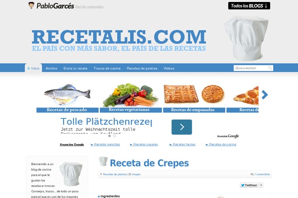 recetalis.com site used Recetas