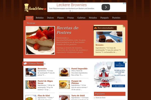 recetasdepostres.com site used Gourmet