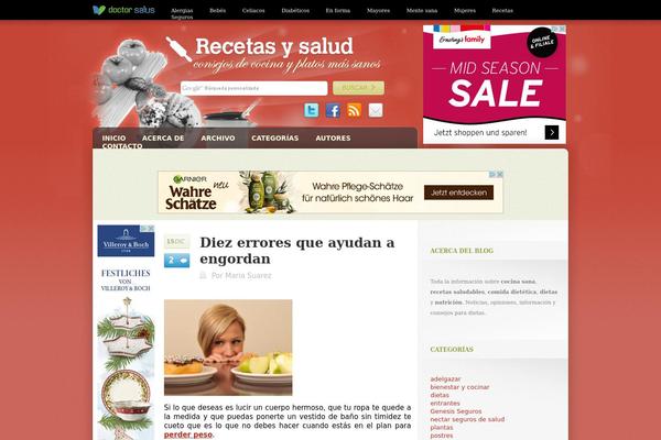 Recetas theme site design template sample