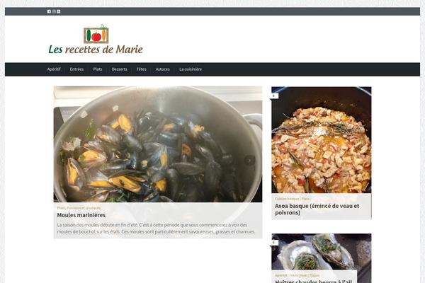 recettesdemarie.fr site used Cookbook