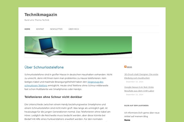 WordPress website example screenshot