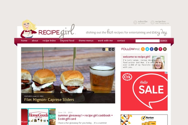 recipegirl.com site used Recipegirl