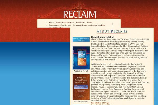 reclaim theme websites examples