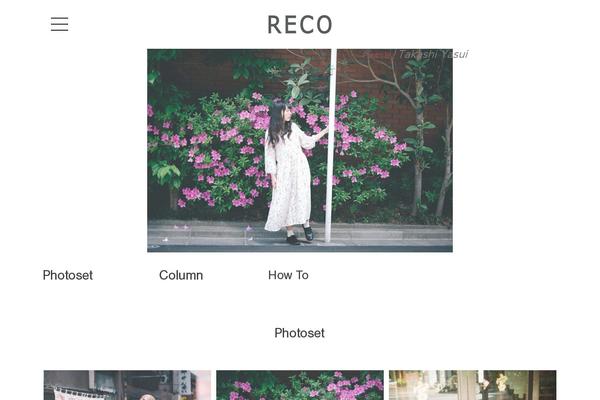 Reco theme site design template sample